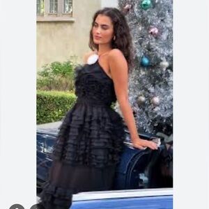 STAUD Florian Tiered Ruffle Organza Gown